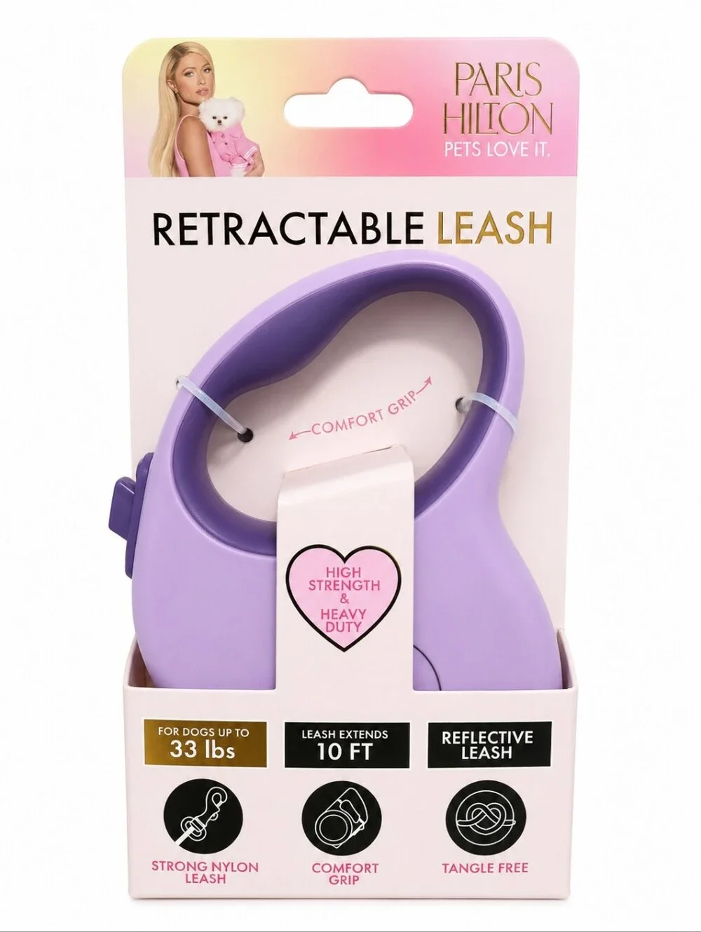 Treat your pup to a stylish walk with this Paris Hilton retractable dog leash in